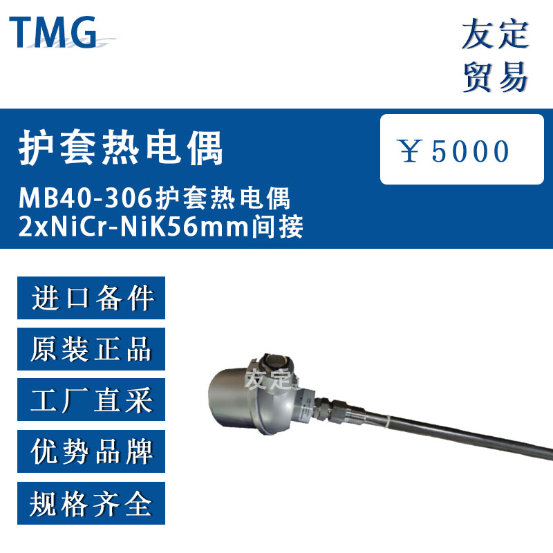 德國TMG   MB40-306護套熱電偶2xNiCr-Nik56mm間接