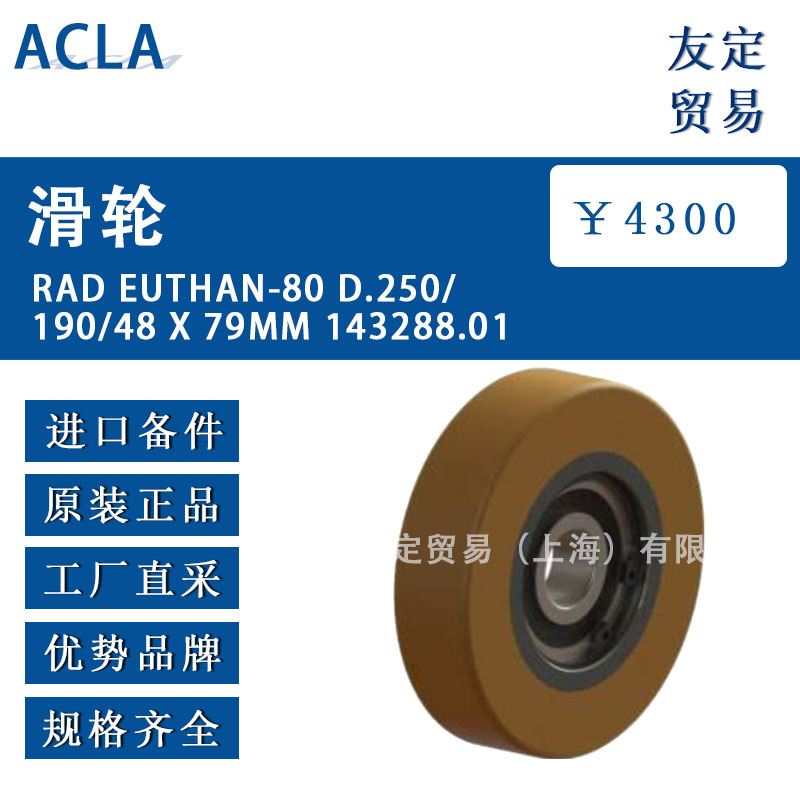 德國ACLA  RAD EUTHAN-80 D.250/190/48 X79MM 143288.01滑輪