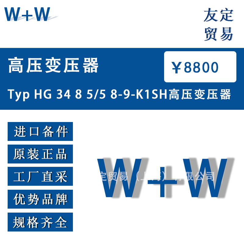 德國W+W  Typ HG 34 8 5/5 8-9-K1SH高壓變壓器